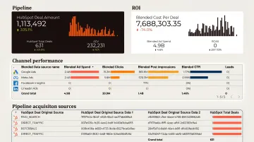 Enterprise B2B marketing attribution dashboard connecting CRM automation and BI tools