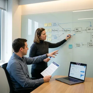 Consultants planning a custom enterprise AI solution