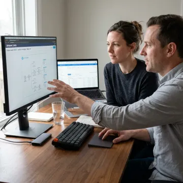 Consultants planning Snowflake and Google Cloud analytics architecture