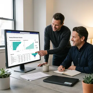 Power BI consultant reviewing custom reports