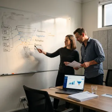 Analytics team mapping marketing measurement process