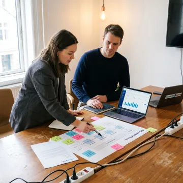 Consulting team planning data strategy roadmap