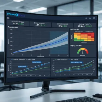 Business forecasting dashboard with predictive model insights