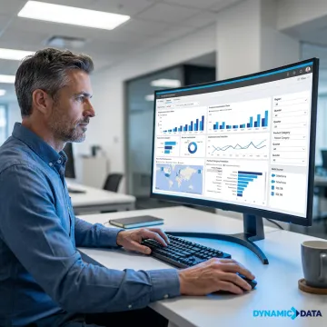 Consultant building a custom Looker Studio dashboard