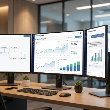 Custom AI platform interface with analytics and automation tools