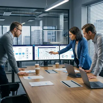 Team planning a digital transformation roadmap