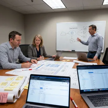 Consultants mapping a modern data architecture roadmap