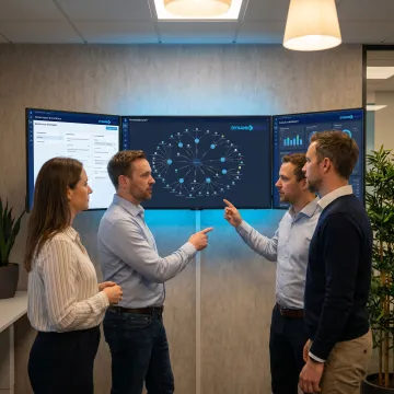 Consultants analyzing an enterprise knowledge graph