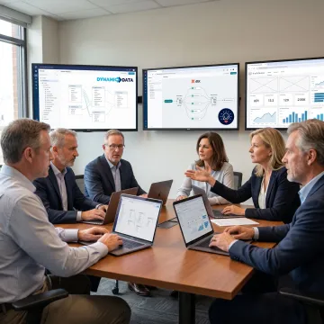 Consultants mapping a business intelligence workflow