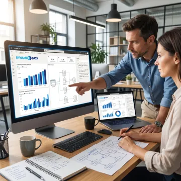 Consultants planning a Power BI reporting workflow