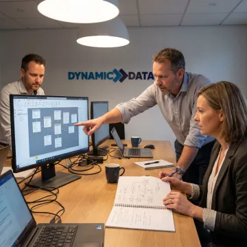 Power BI consultants planning a dashboard and data model workflow