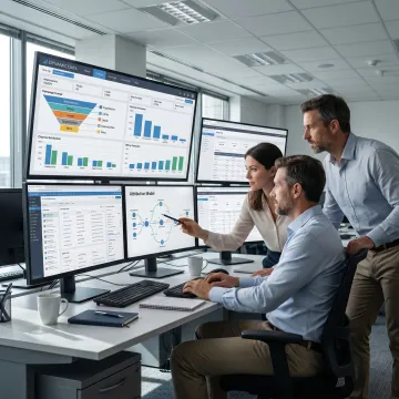 Analytics team mapping marketing data process
