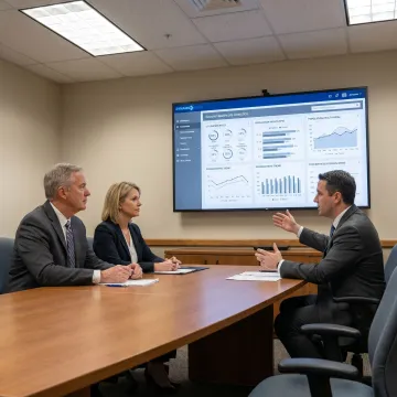Healthcare AI dashboard reviewed by government agency leaders