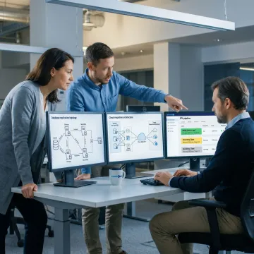 Cloud data migration architecture dashboard