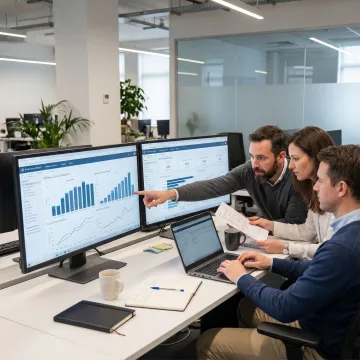Enterprise team reviewing Tableau Cloud dashboards