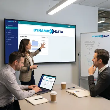 Consulting team mapping marketing measurement process