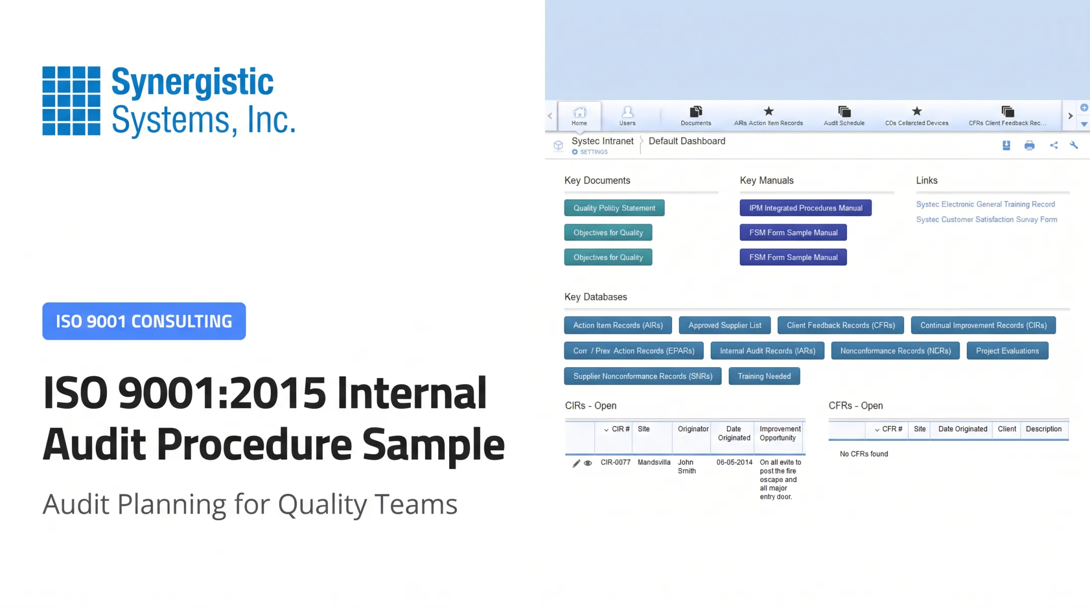 ISO 9001:2015 Internal Audit Procedure Sample
