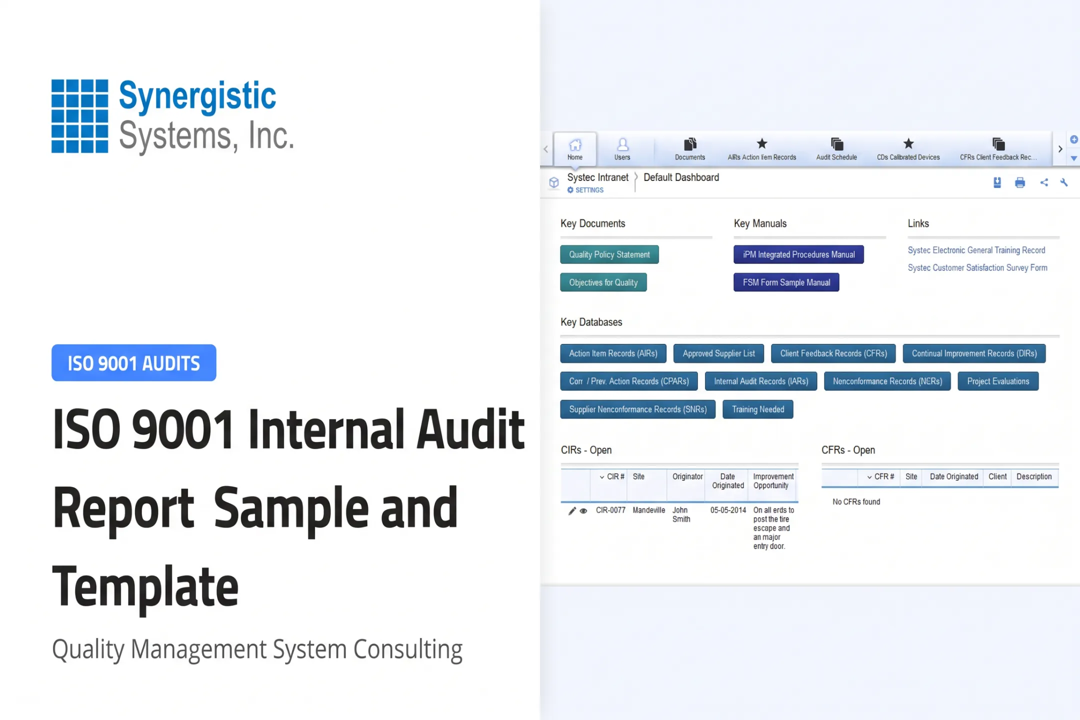 ISO 9001 Internal Audit Report Sample and Template