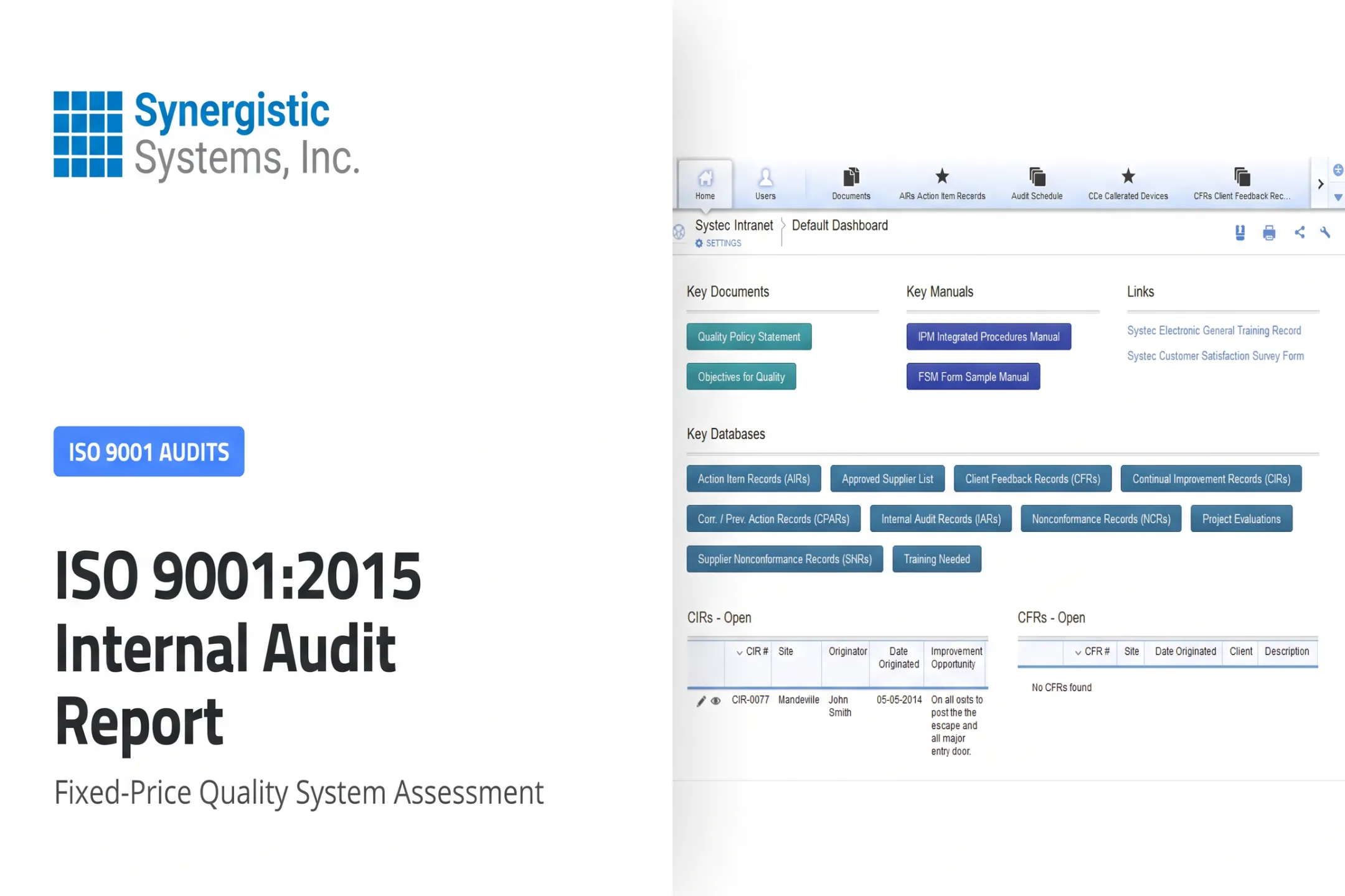 ISO 9001:2015 Internal Audit Report