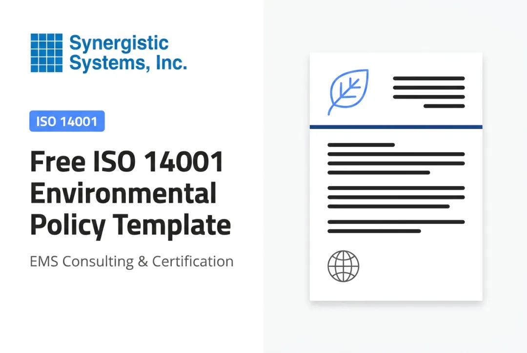 Free ISO 14001 Environmental Policy Template
