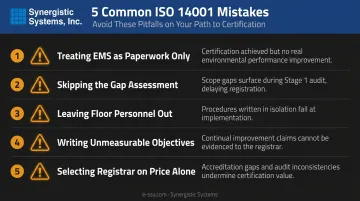 Five common ISO 14001 implementation mistakes factories make and how to avoid them