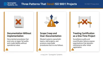 Three common ISO 9001 certification mistakes organizations make during preparation
