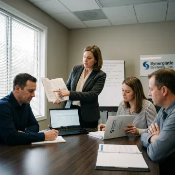 Consultant leading ISO 14001 team awareness training