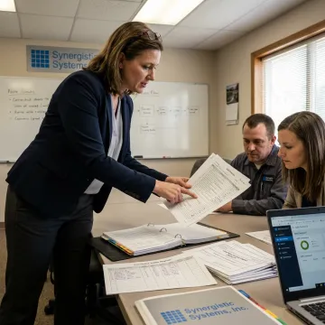ISO consultant reviewing gap assessment checklist