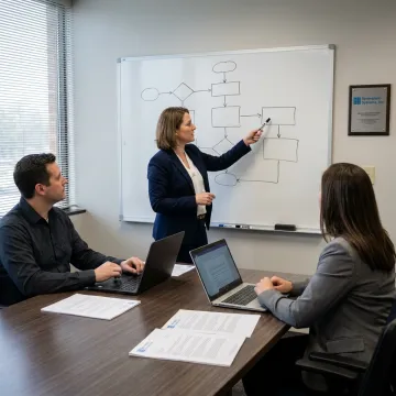 ISO consultant leading implementation planning session