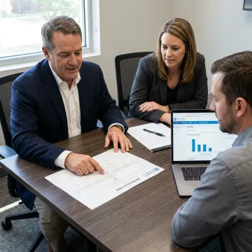 ISO consultant reviewing a process map with a Dallas operations team