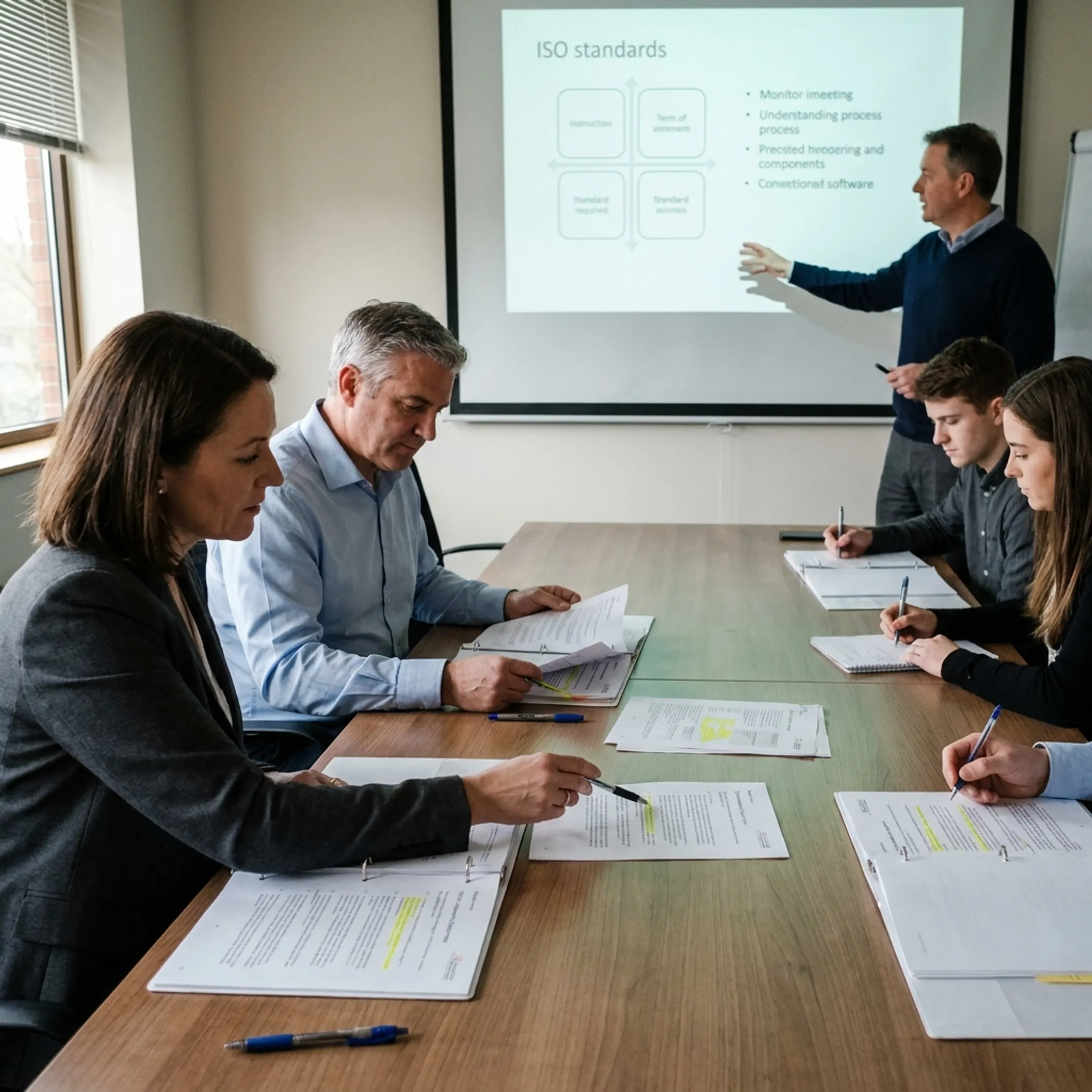 Team attending ISO 9001:2026 transition training in a professional business setting