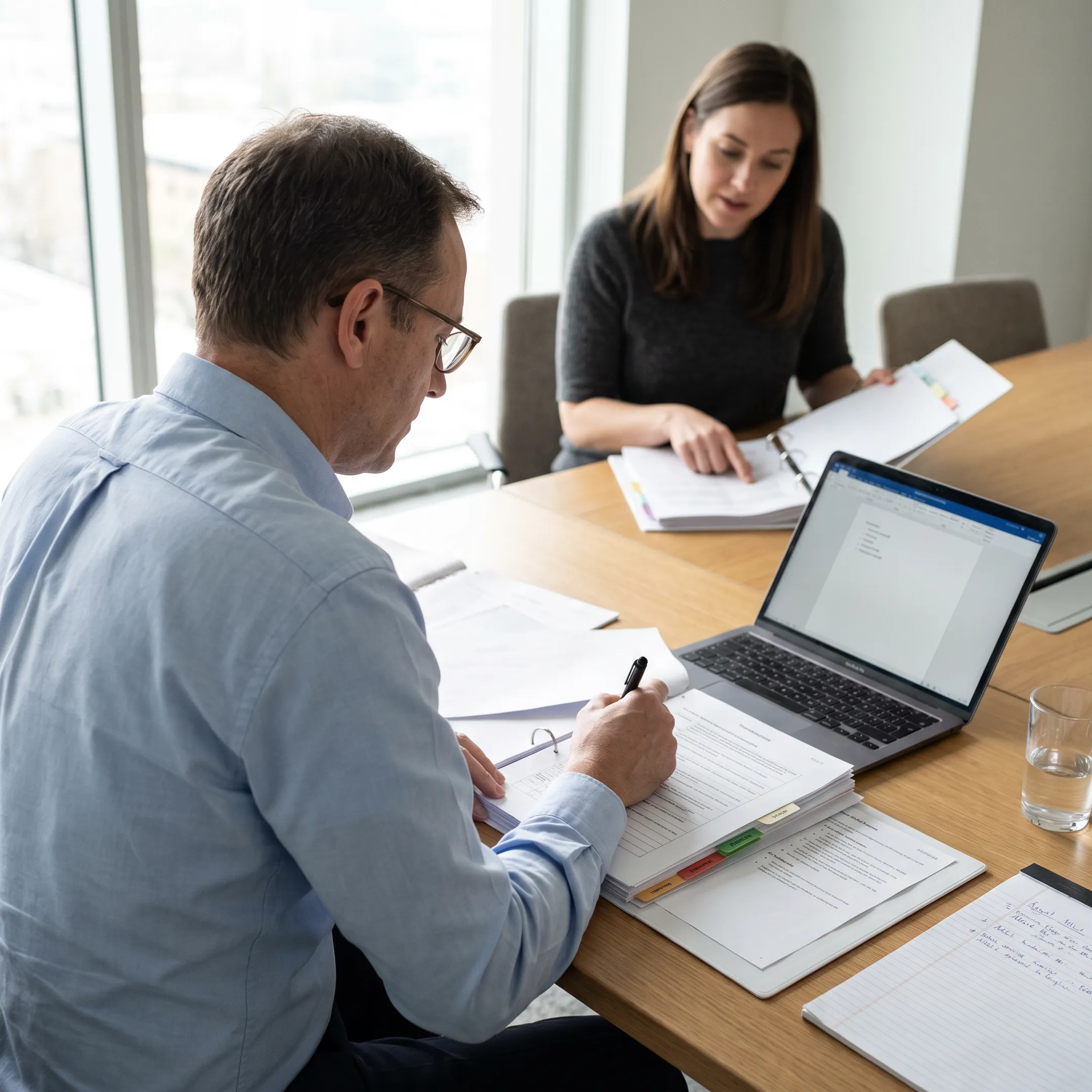 ISO consultant conducting a quality management system audit