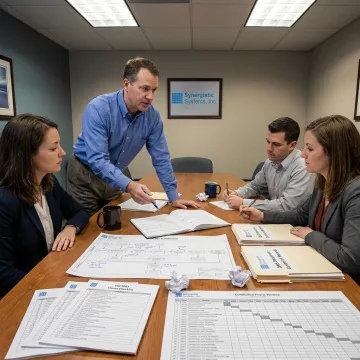 ISO consultant reviewing clause requirements with a team