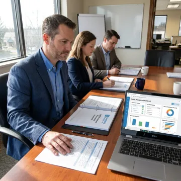 ISO consultant reviewing QMS transition documents