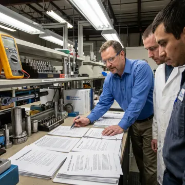 ISO 17025 consultant guiding calibration lab team