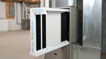 ECOairflow Electronic Polarization Technology HVAC filter installed in residential air system
