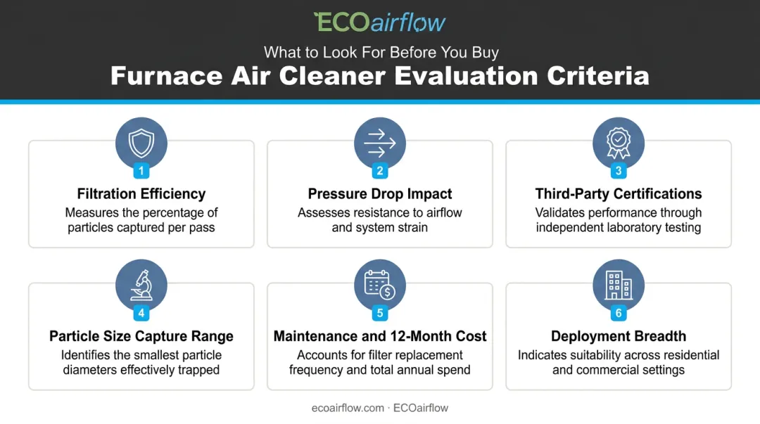 Six criteria for evaluating furnace air cleaners filtration efficiency certifications and cost