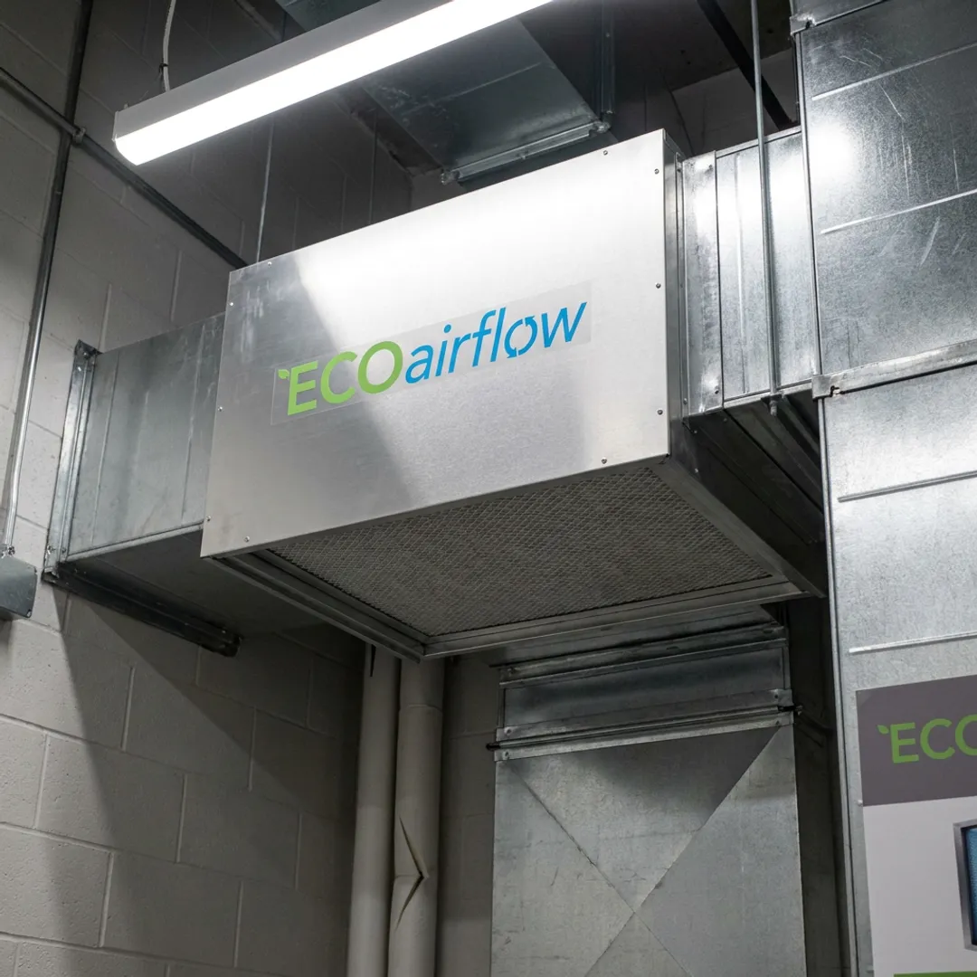 Commercial building HVAC air filtration