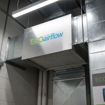 Commercial building HVAC air filtration