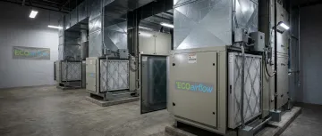 Commercial building HVAC air filtration