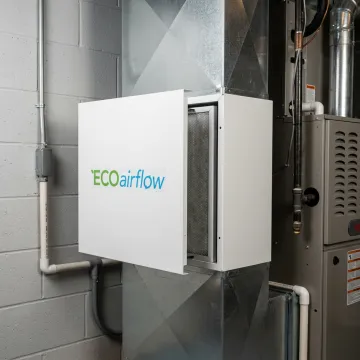 Residential HVAC air cleaner installation