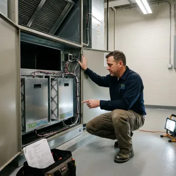 Commercial HVAC air filtration system