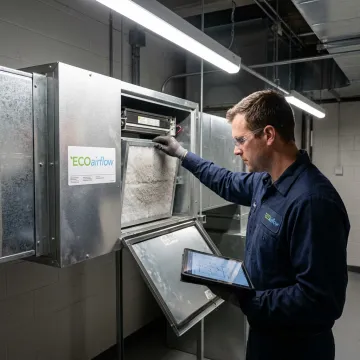 Commercial HVAC electronic air filtration system