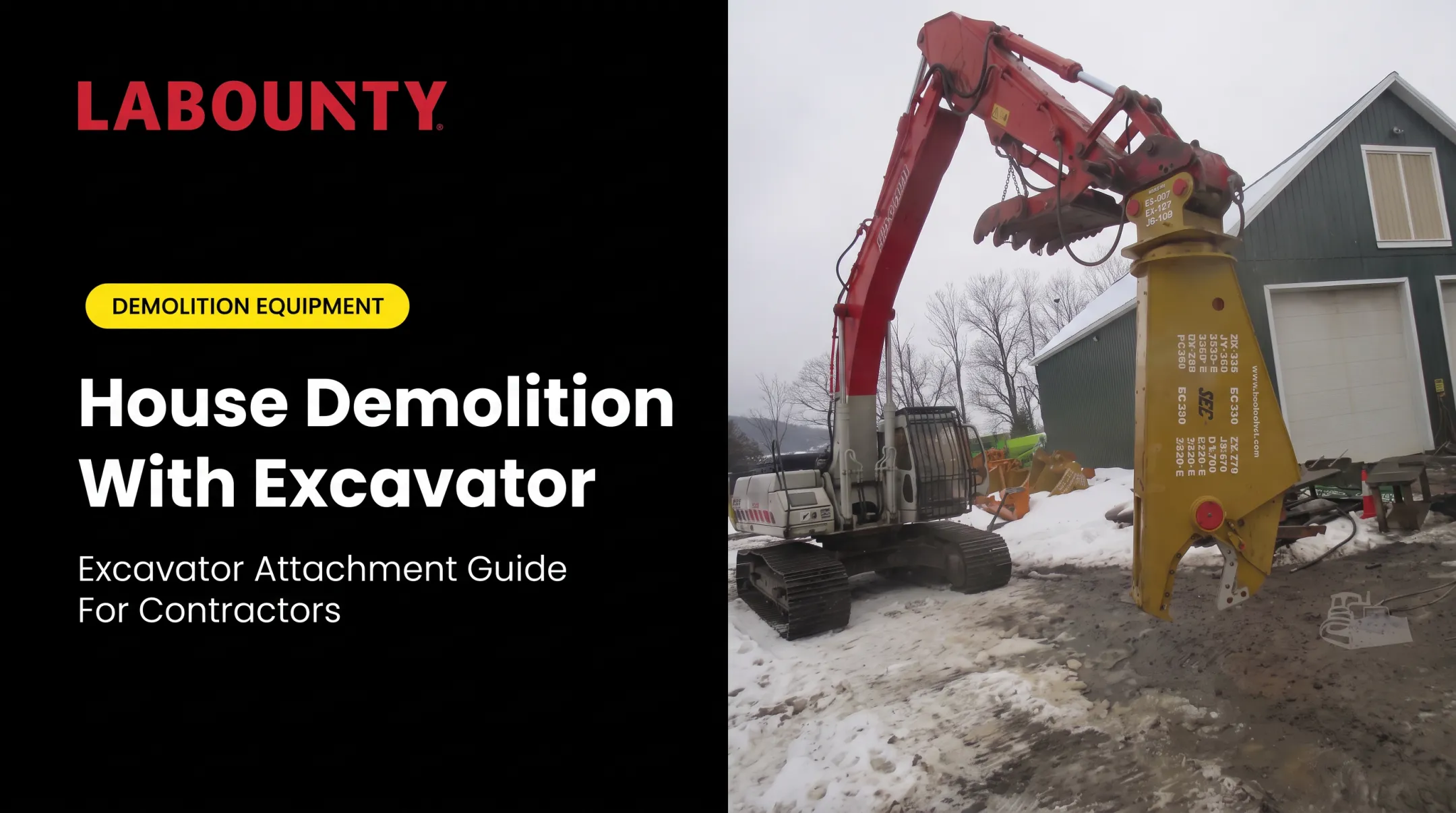 House Demolition With Excavator