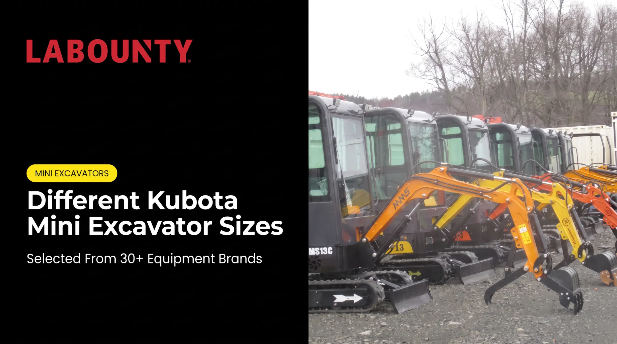 Different Kubota Mini Excavator Sizes