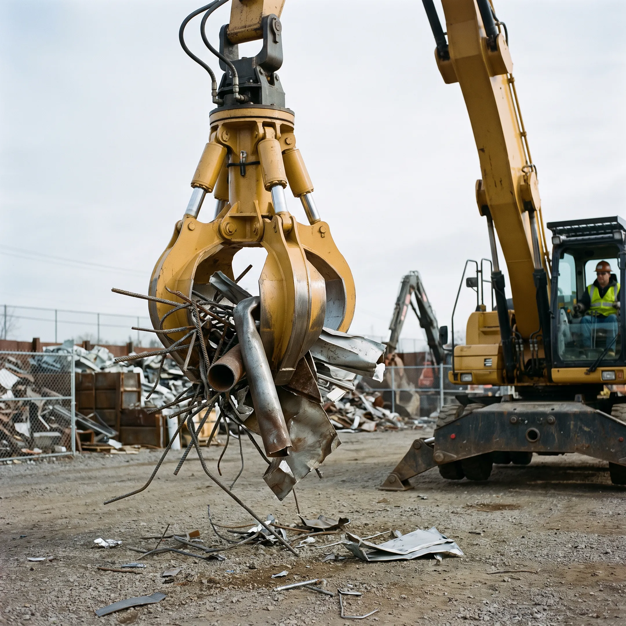 Grapple used for scrap handling