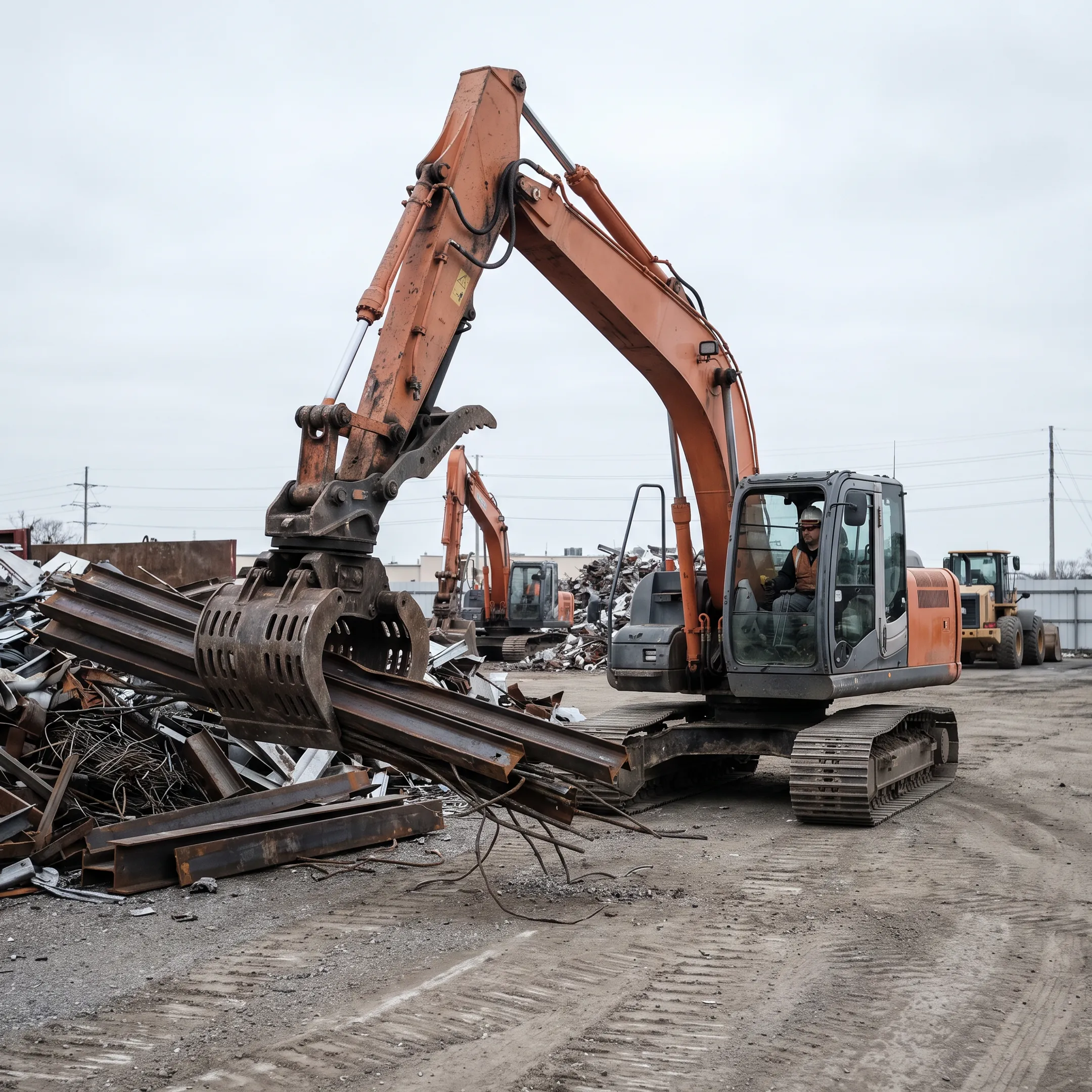 Grapple used in salvage operations