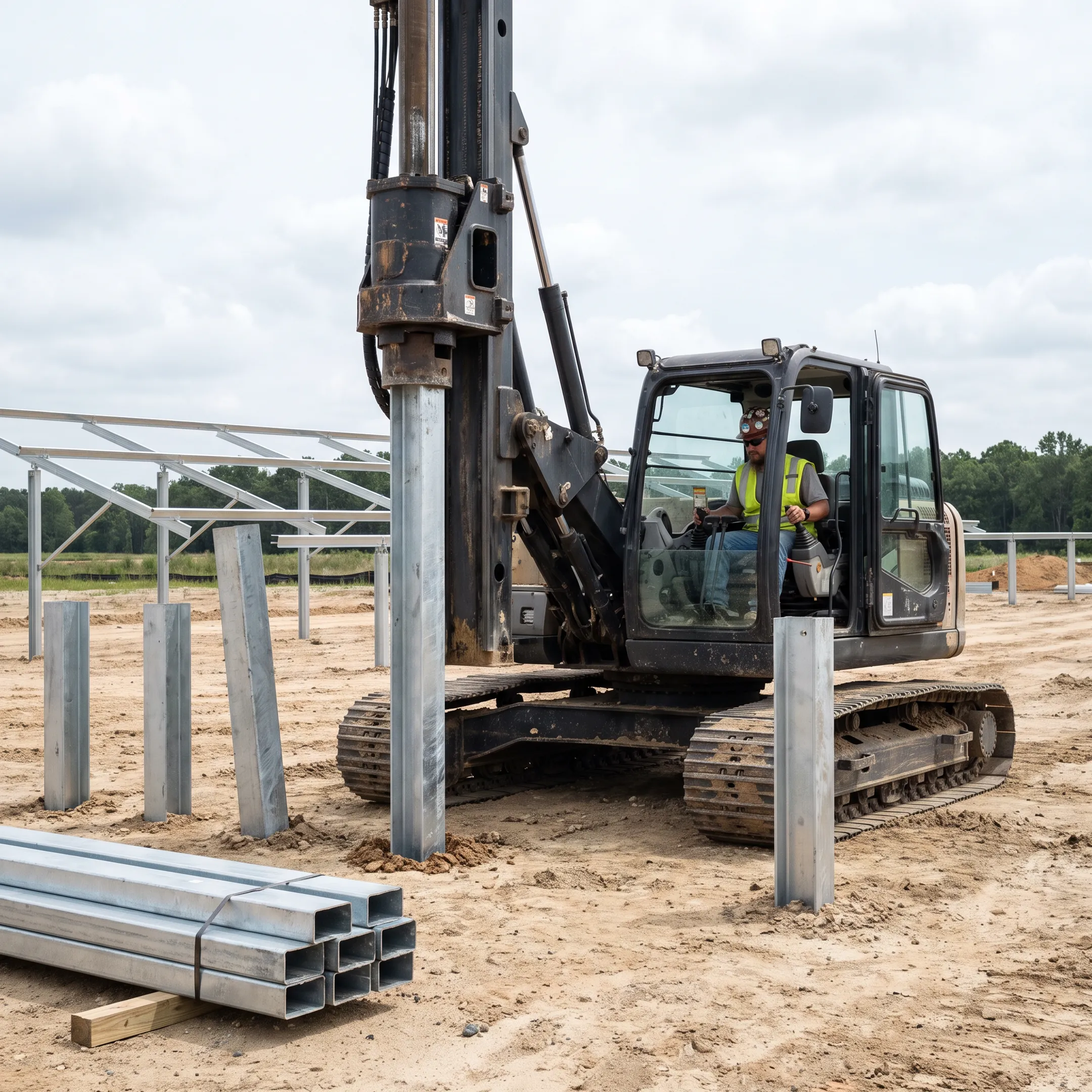 Commercial solar installation