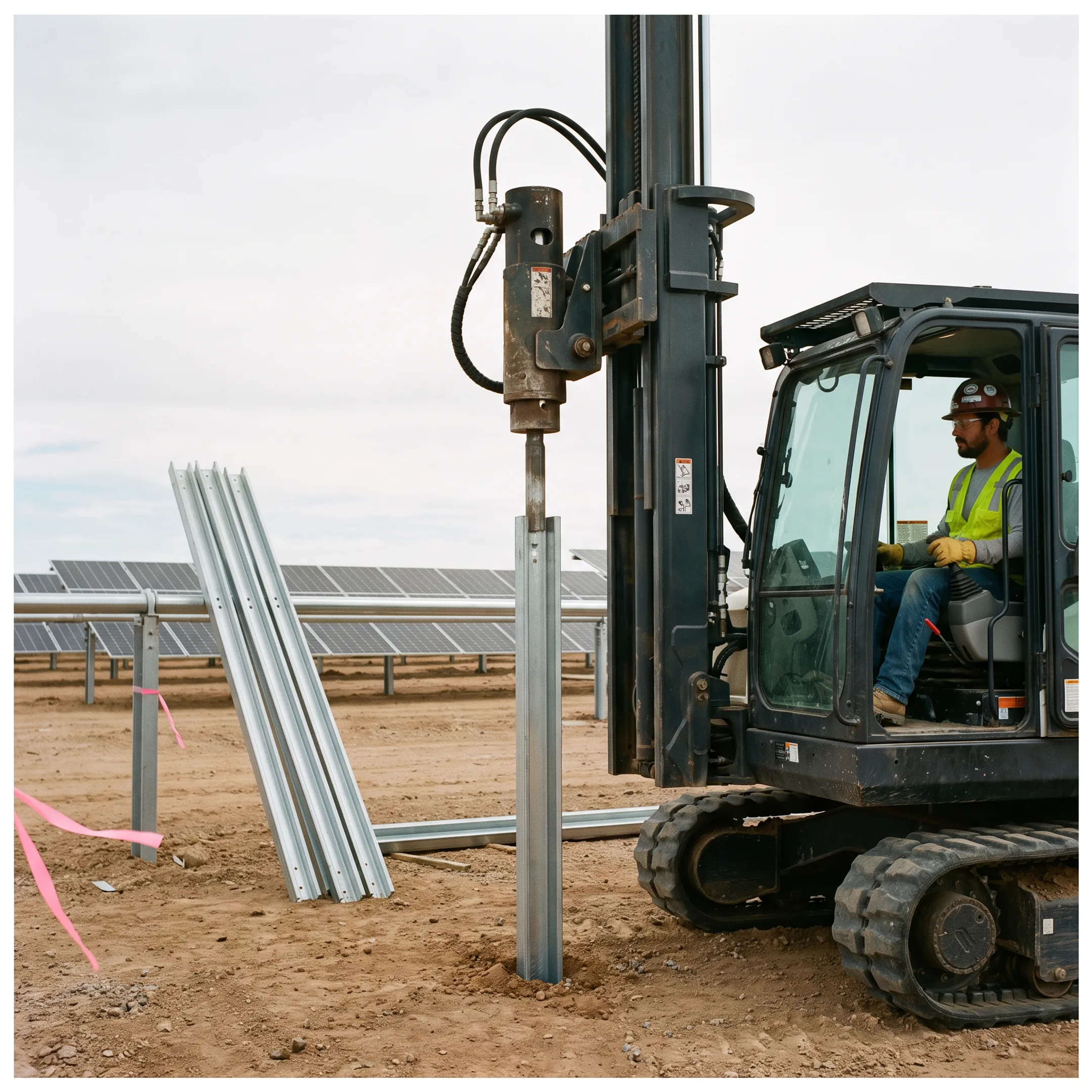 Solar farm construction