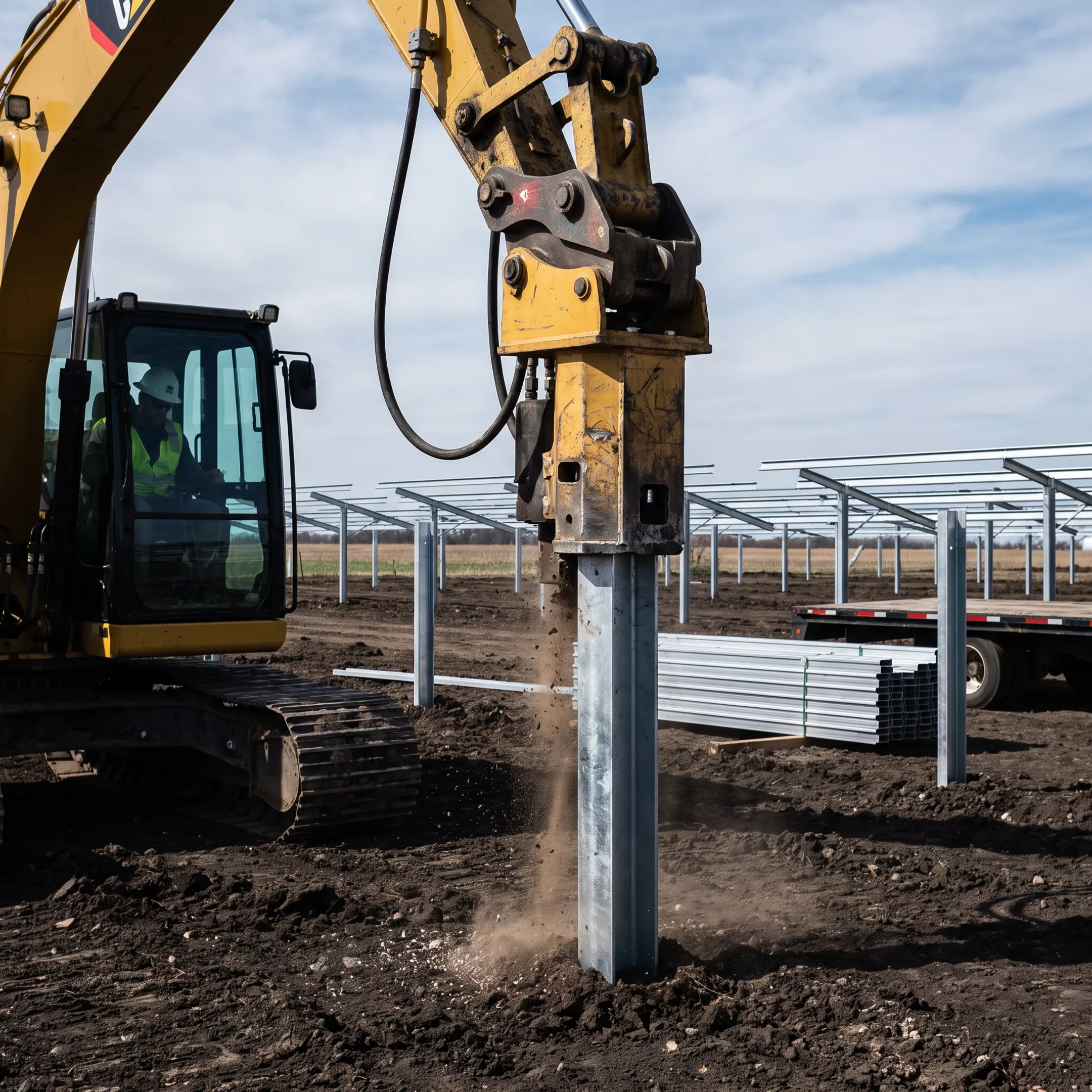 Solar farm construction